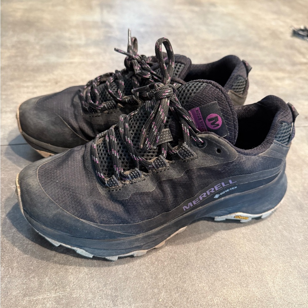 Merrell Black and Purple Hiking Shoes